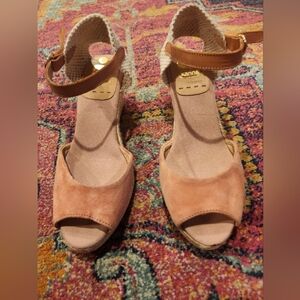 Kanna Women's Pink and Brown / White Espidrille Sandals